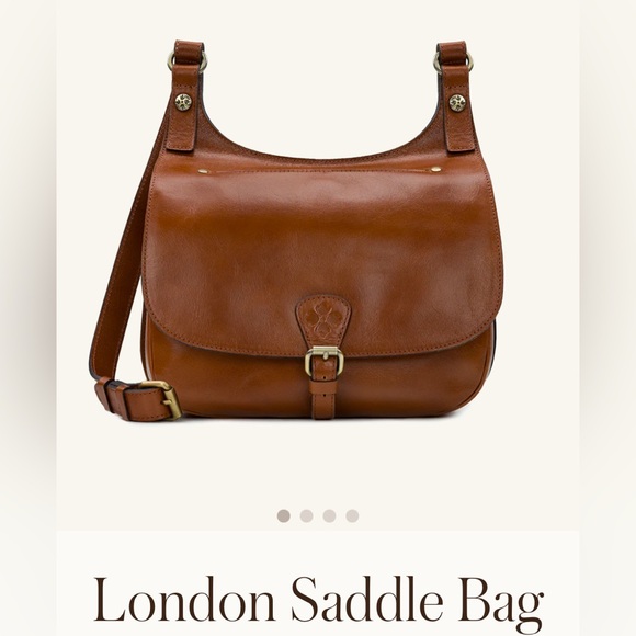 Patricia Nash Handbags - Patricia Nash London Smooth Leather Saddle Bag. Tan/Gold.